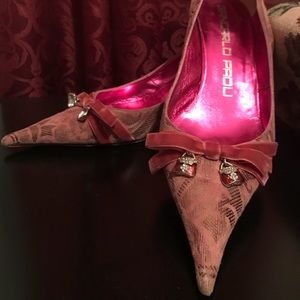 Pink Kitten Heel Shoes